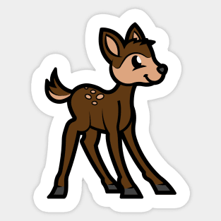 Deer Cartoon Animal Cartoon Island Sticker